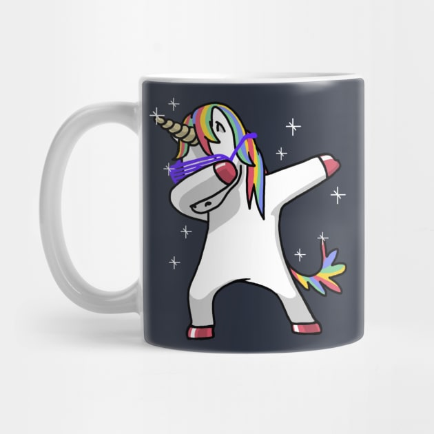 Dabbing Unicorn Shirt Dab Hip Hop Funny Magic by vo_maria